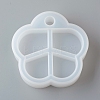 DIY 4 Compartments Flower Layered Rotating Storage Box AJEW-D046-02B-1