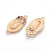 Alloy Rhinestone Connector Charms ALRI-T011-06-2