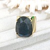 Oval Brass with Natural Labradorite Cuff Rings FS-WG8D200-09-1