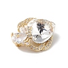 Real 18K Gold Plated Rack Plating Brass Micro Pave Clear Cubic Zirconia Pendants KK-C015-11G-09-2