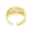 Clear Cubic Zirconia Hollow Open Cuff Ring for Women ZIRC-P096-24G-3