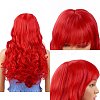 27.5 inch(70cm) Long Curly Wavy Red Cosplay Wigs OHAR-I015-20-3