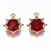 Faceted Glass Pendants LS-GLAA-S191-002A-G-NR-2