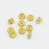 Brass Rhinestone Spacer Beads RB-A014-Z8mm-01G-1