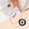Bohemian Style Apple Shape Evil Eye Charm Glass Seed Bead Link Bracelets SC9475-2-3
