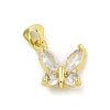 Rack Plating Brass Pave Cubic Zirconia Charms KK-G513-19G-1
