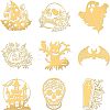 Olycraft 9Pcs 9 Styles Custom Carbon Steel Self-adhesive Picture Stickers DIY-OC0009-14D-1
