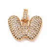 Brass Micro Pave Cubic Zirconia Pendants KK-C076-29W-G01-1