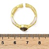 Brass Micro Pave Clear Cubic Zirconia Enamel Cuff Rings for Women RJEW-L113-023G-5