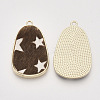 Eco-Friendly Cowhide Leather Pendants Y-FIND-N049-03G-2