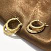 Two-layer Oval Brass Enamel Hoop Earrings EJEW-S252-03B-G-2