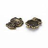 Tibetan Style Alloy Pendant Enamel Settings TIBEP-N010-022AB-RS-2