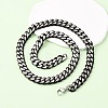 12MM 304 Stainless Steel Cuban Link Chain Necklaces NJEW-C099-04B-02-2