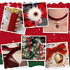 3 Rolls 3 Styles Sparkle Single Face Velvet Ribbons OCOR-PH0004-13-6
