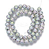 Electroplated Natural Lava Rock Beads Strands G-S352-30B-03-2