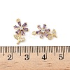 Brass Micro Pave Cubic Zirconia Pendants KK-C099-02G-01-3