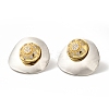 Rack Plating Brass Micro Pave Clear Cubic Zirconia Stud Earrings EJEW-B062-02GP-02-1