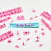 4 Sets 4 Styles Letter PP Plastic Cookie Stamp Sets with Plastic Molds DIY-FH0007-65-6