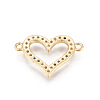 Brass Micro Pave Cubic Zirconia Links ZIRC-L078-018G-NR-2