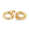 Real 18K Gold Plated Brass Dangle Stud Earrings EJEW-P252-07A-G-2