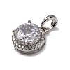 925 Sterling Silver Pave Clear Cubic Zirconia Pendants STER-F063-01C-01-2