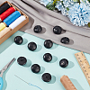 12Pcs 1-Hole Cowhide Shank Buttons BUTT-CL0001-06B-4