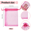 100Pcs Organza Bags Jewellery Storage Pouches Wedding Favour Party Mesh Drawstring Gift OP-SP0001-01C-2