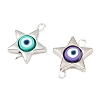 CCB Plastic Frame with Polymer Clay Beads Star Links Connector Charms KK-D103-09B-P-2