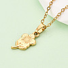 304 Stainless Steel Pendant Necklaces NJEW-T018-43G-1