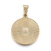 304 Stainless Steel Coin Pendants LS-STAS-F183-01G-A-2