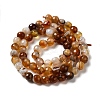 Natural Striped Agate/Banded Agate Beads Strands G-A246-8mm-10-3