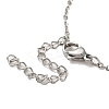 Non-Tarnish Letter V 304 Stainless Steel Pendant Necklaces & Bracelets & Stud Earrings Sets for Women SJEW-C004-04P-3