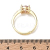 Brass & Round Cubic Zirconia Finger Rings CU-CBA7E55-19G-01-5