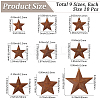 90Pcs 9 Styles Star Rust Iron Big Pendants IFIN-GF0001-12-2