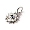 Brass Micro Pave Cubic Zirconia Charms KK-U033-04P-02-2