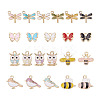 44Pcs 22 Style Alloy Enamel Charms ENAM-CW0001-09-1