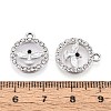 Rack Plating Alloy Rhinestone Pendants PALLOY-T091-22A-G-1-3