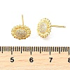 Brass Micro Pave Clear Cubic Zirconia Stud Earrings EJEW-G433-03G-5