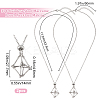2Pcs 304 Stainless Steel Macrame Pouch Necklace Making for Gemstone Nuggets NJEW-BBC0001-23-2