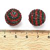 Christmas Theme Stripe Pattern Polymer Clay Rhinestone Beads CLAY-NH0001-01A-3
