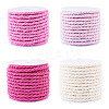 4 Rolls 4 Colors Round Polyester Cord OCOR-TA0003-88D-3