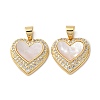 Brass Micro Pave Cubic Zirconia Pendants LS-KK-D057-14G-1