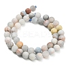 Natural Aquamarine Beads Strands G-P626-8mm-03-3