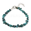 Natural Chrysocolla Chips Bracelets for Women BJEW-H623-01S-09-4