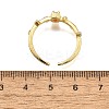 Brass Micro Pave Cubic Zirconia Cuff Rings for Women RJEW-H247-24G-5