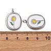 304 Stainless Steel Enamel Pendants STAS-P406-23P-3