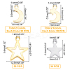 DICOSMETIC 180Pcs 6 Style Stainless Steel Charms STAS-DC0002-19-4