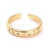 Brass Micro Pave Clear Cubic Zirconia Cuff Rings RJEW-O046-07G-1