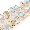 Transparent Electroplate Glass Beads Strands LS-EGLA-P062-01A-HR05-1