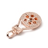 Alloy Rhinestone Hang Snap Base Pendant for Interchangeable Snap Charms Jewelry Making FIND-WH0117-41RG-2